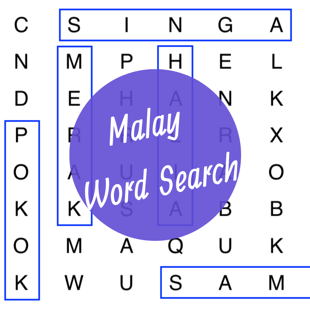 Malay Word Search Silveractivities Store