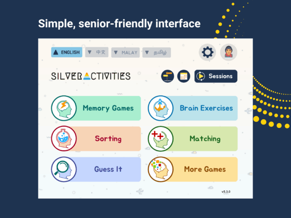 SilverActivities Cognitive Games (Cogniverse) for iPad